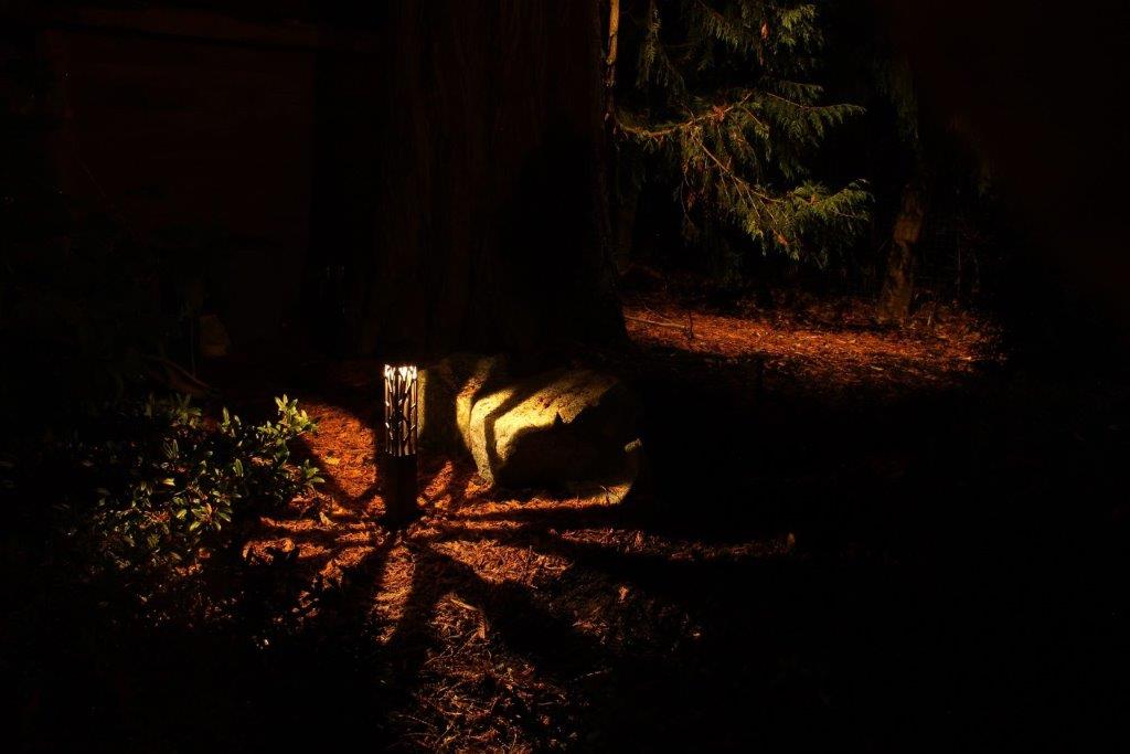 Downlighting from tree mounted spot light